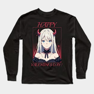 valentine anime demon girl Long Sleeve T-Shirt